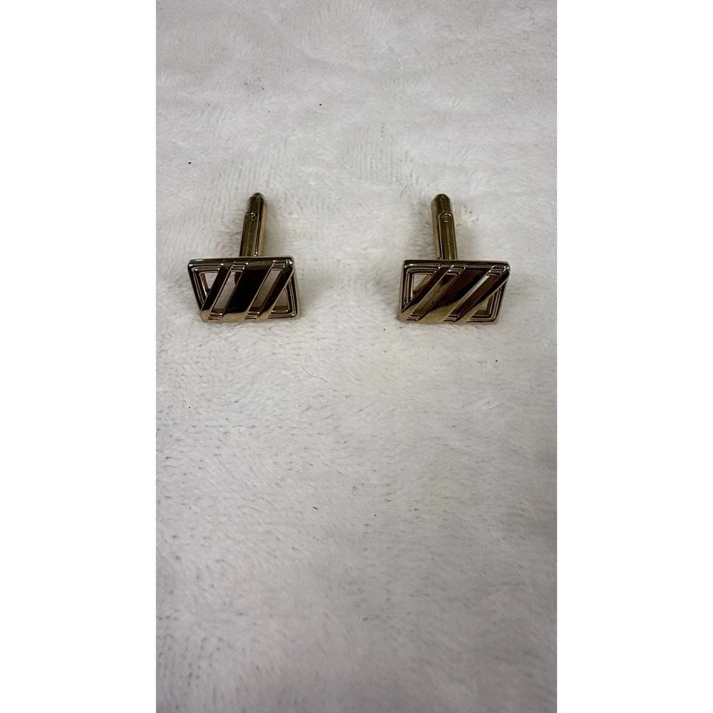 Vintage Gold Tone Cufflinks Lot Mens Formal Dress Shirt Accessories